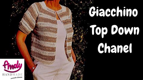 giacchino a ferri o uncinetto tipo chanel tutorial|MAGLIA FACILE .